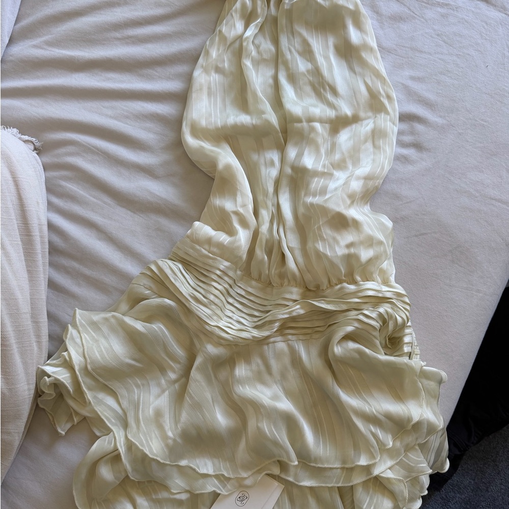 Peppermayo Willow Chiffon Mini Dress in Ivory NEW WITH TAGS NEVER WORN size M 6 - Picture 3 of 5
